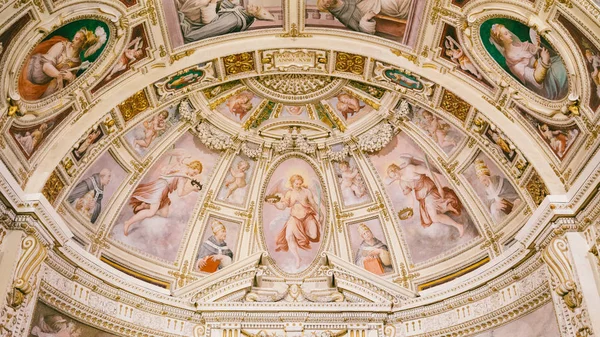Rzym Włochy Stycznia 2020 Piękna Sztuka Sufitowa Muzeum Watykańskim Rzymie — Zdjęcie stockowe