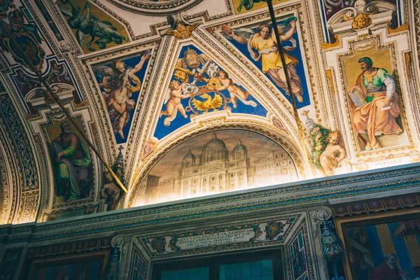 Rome Italy Jan 2020 Beautiful Ceiling Art Vatican Museum Rome — 스톡 사진