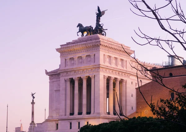 Roma Italia Enero 2020 Altar Patria Monumento Nazionale Vittorio Emanuele —  Fotos de Stock