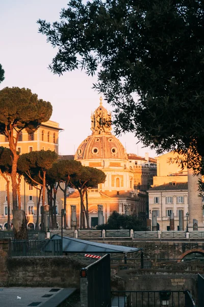 Roma Itália Janeiro 2020 Coluna Trajano Patrimônio Mundial Unesco Fórum — Fotografia de Stock