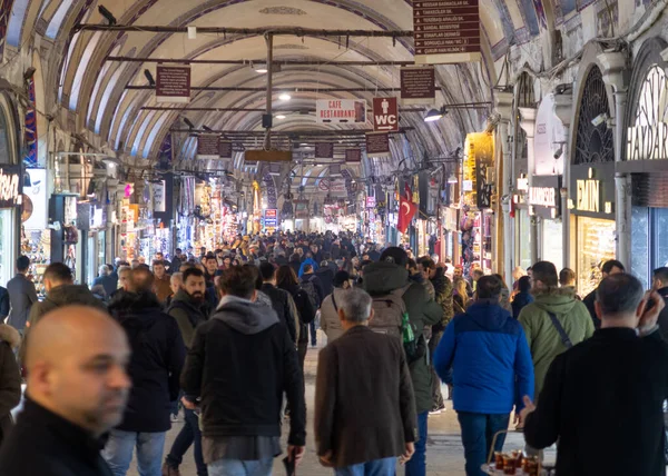 Istanbul Turkey Jan 2020 Tourists Grand Bazaar Kapali Carsi Sultanahmet — Stock Photo, Image