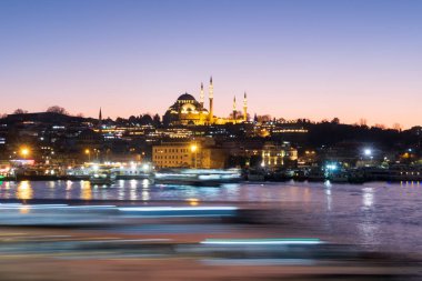 Istanbul, Turkey - Jan 10, 2020: View of the Suleymaniye mosque in Istanbul, Turkey. 
