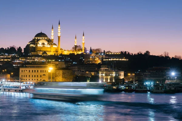 Istanbul, Turkey - Jan 10, 2020: View of the Suleymaniye mosque in Istanbul, Turkey. 