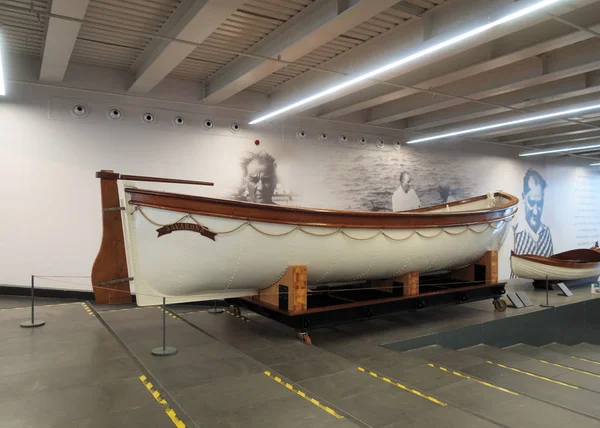 Istanbul Türkei Januar 2020 Ausstellung Von Ruderbooten Caiques Die Mustafa — Stockfoto