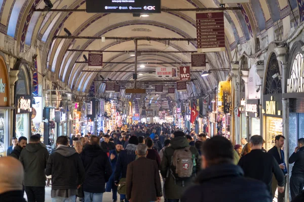 Istanbul Turkije Januari 2020 Toeristen Grand Bazaar Kapali Carsi Sultanahmet — Stockfoto