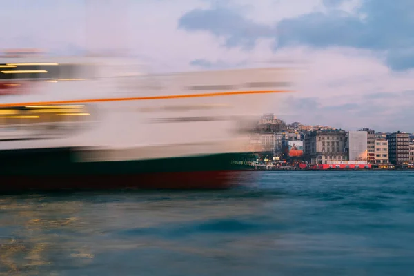 Istanbul Turkey Jan 2020 Abstract Image Ferry Boat Golden Horn — Stock Photo, Image