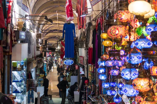Istambul Turquia Janeiro 2020 Turistas Grande Bazar Kapali Carsi Sultanahmet — Fotografia de Stock