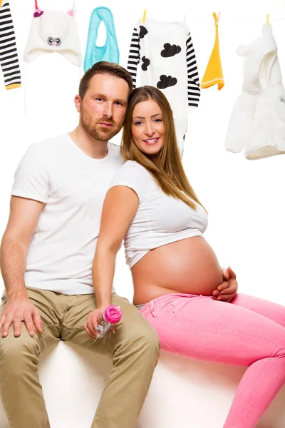 Pregnant woman and her husband — Stock Photo, Image