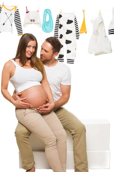 Pregnant woman and her husband — Stock Photo, Image