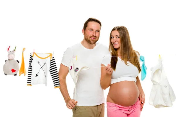 Pregnant woman and her husband — Stock Photo, Image