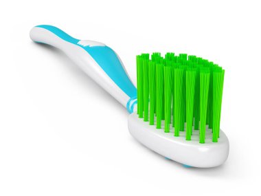 Marka yok. Kendi diş fırçası tasarımım. 3d Görüntü.