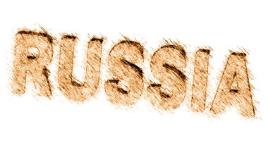 Russia in white background. Illustration.