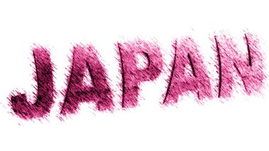 Japan in white background. Illustration.