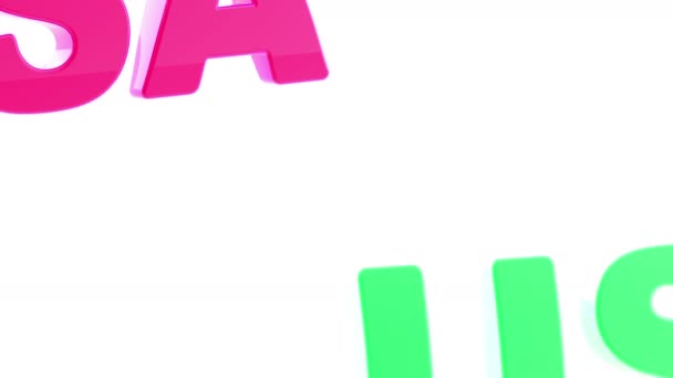 États-Unis. Des images en boucle. Illustration 3D .