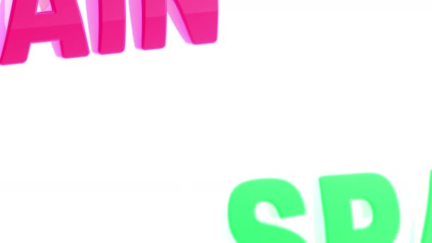 Espagne. Des images en boucle. Illustration 3D .