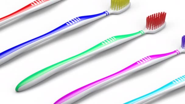 商標はない歯ブラシの私自身のデザイン 映像をループさせて3Dイラスト — ストック動画