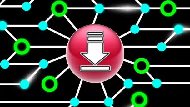 Download Icon Circuit Board Looping Footage Illustration — Stock Video