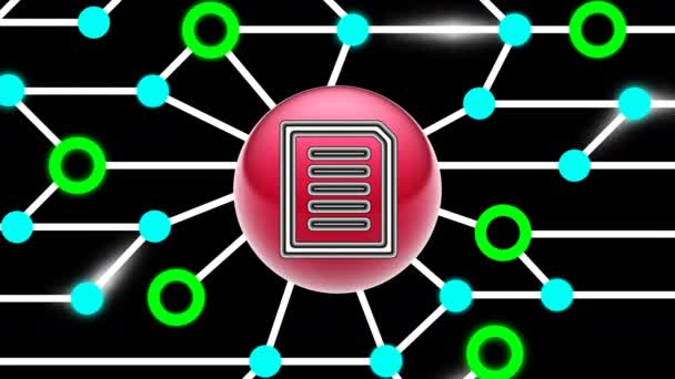 Icona Testo Sul Circuito Stampato Sto Girando Dei Filmati Illustrazione — Video Stock