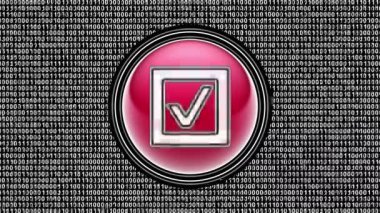 Hesap kutusu. Ekranda ikili kod (bit dizisi). Görüntü döngüsü. Görüntü.