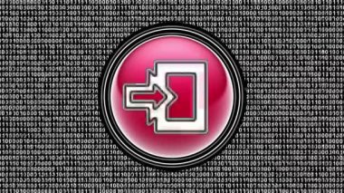 Simgeyi girin. Ekranda ikili kod (bit dizisi). Görüntü döngüsü. Görüntü.