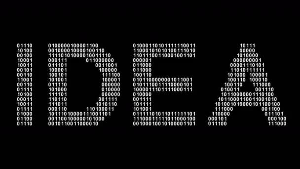 Idea Binary Code Screen Looping Footage Illustration — Stock Video