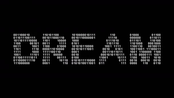 Dream Binary Code Screen Looping Footage Illustration — Stock Video