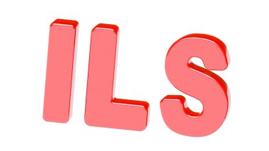 Beyaz arkaplanda yeni Shekel işareti. 3d Görüntü.