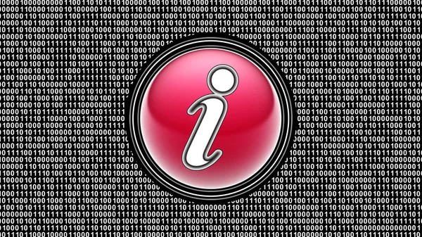Інтернет Значок Двійковий Код Сигнал Бітів Екрані Ілюстрація — стокове фото