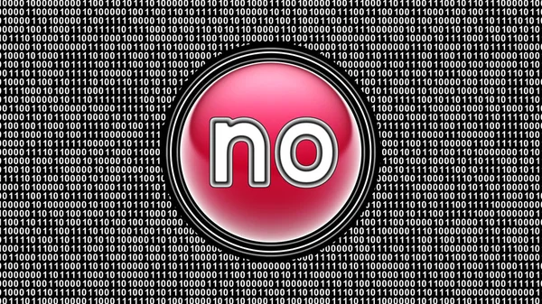 Negatief Icoon Binaire Code Array Van Bits Het Scherm Illustratie — Stockfoto