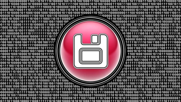 Speichern Sie Das Symbol Binärcode Bit Array Auf Dem Bildschirm — Stockfoto