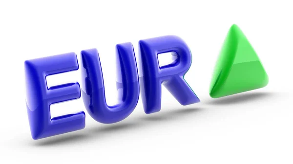 Euro Tecken Vit Bakgrund Indexera Illustration — Stockfoto