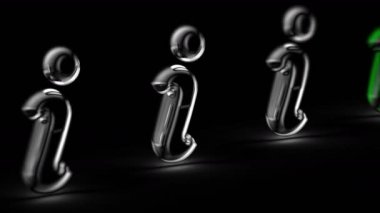 Siyah arka planda internet simgesi. Görüntü döngüsü. 3d Görüntü.