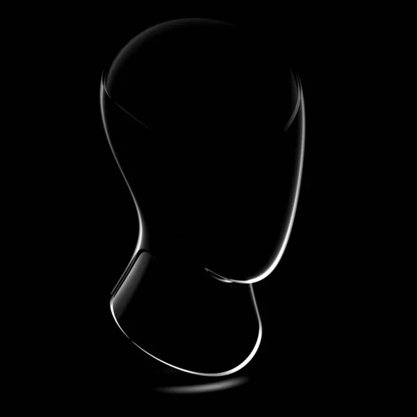Голова Черном Фоне Иллюстрация — стоковое фото