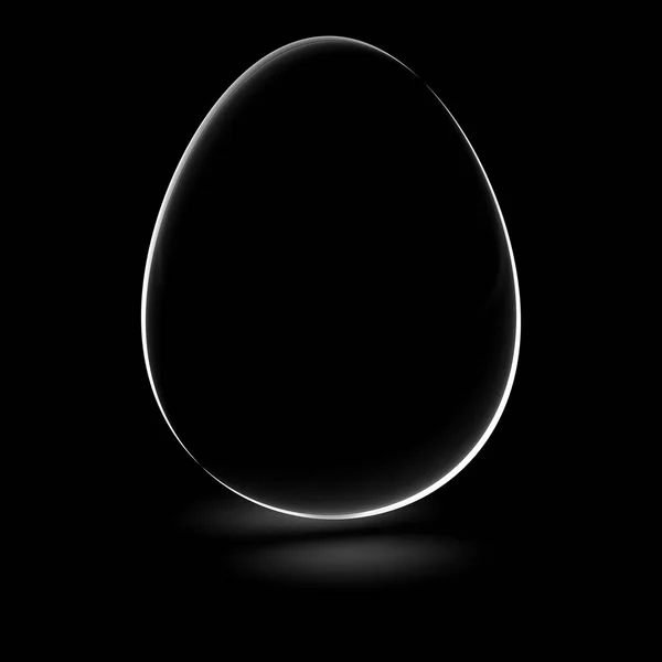 Egg Shape Black Surface Illustration — Stock Photo, Image