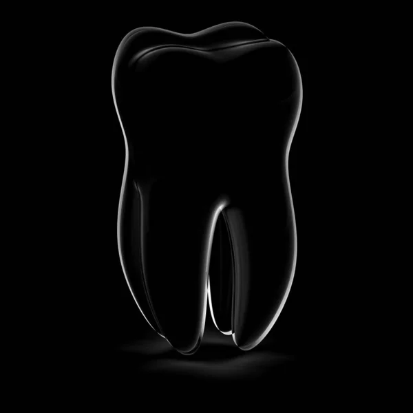 Siyah Arka Planda Diş Görüntü — Stok fotoğraf