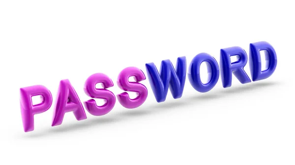 Password White Background Illustration — Stock Photo, Image
