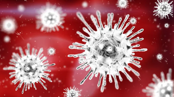 ウイルスは 生物の生きた細胞内でのみ複製される小さな感染剤です ウイルスは動物や植物から微生物まで あらゆる種類の生命体に感染する可能性があります 3Dイラスト — ストック写真
