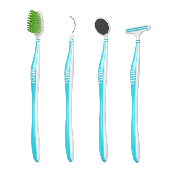 Basic Dental Instruments Set Geen Handelsmerken Illustratie — Stockfoto