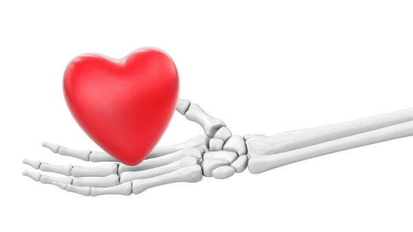 Σχήμα Καρδιάς Σκελετικό Χέρι Εικονογράφηση — Φωτογραφία Αρχείου