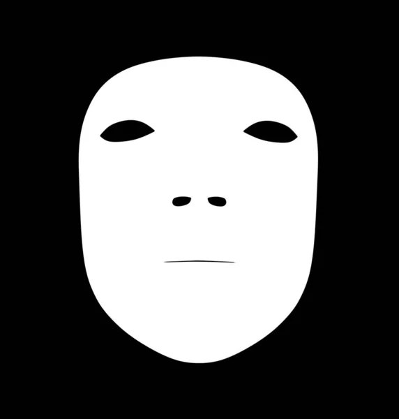 黑色背景的面具形状 说明1 — 图库照片