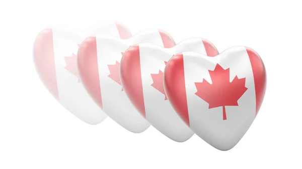 Прапор Канади Білому Тлі Illustration — стокове фото