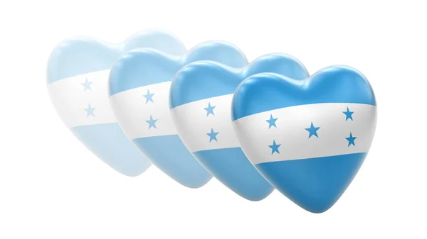 Flagga Honduras Vit Bakgrund Illustration — Stockfoto