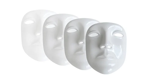 Masker Witte Achtergrond Illustratie — Stockfoto