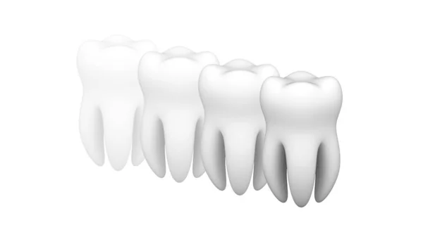 Dente Sfondo Bianco Illustrazione — Foto Stock