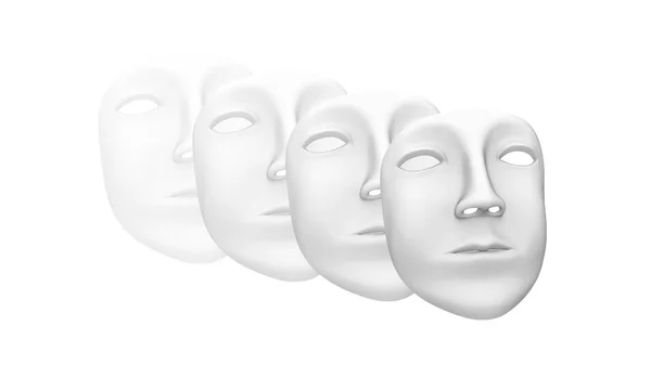 Masker Witte Achtergrond Illustratie — Stockfoto