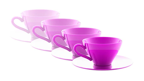 Tasse Sur Surface Blanche Illustration — Photo