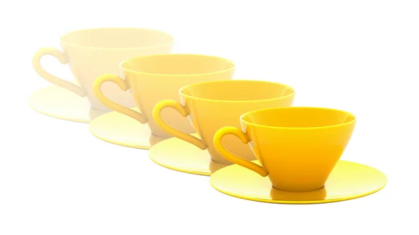 Die Tasse Auf Der Weißen Oberfläche Illustration — Stockfoto