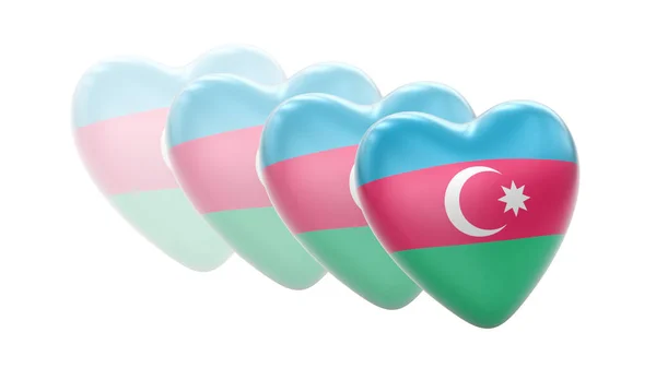 Flag Azerbaijan White Background Illustration — Stock Photo, Image