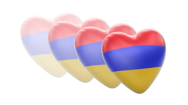 Vlag Van Armenië Witte Achtergrond Illustratie — Stockfoto