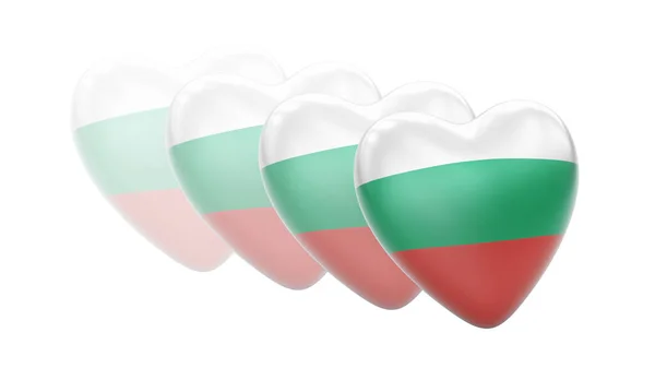 Vlag Van Bulgarije Witte Achtergrond Illustratie — Stockfoto